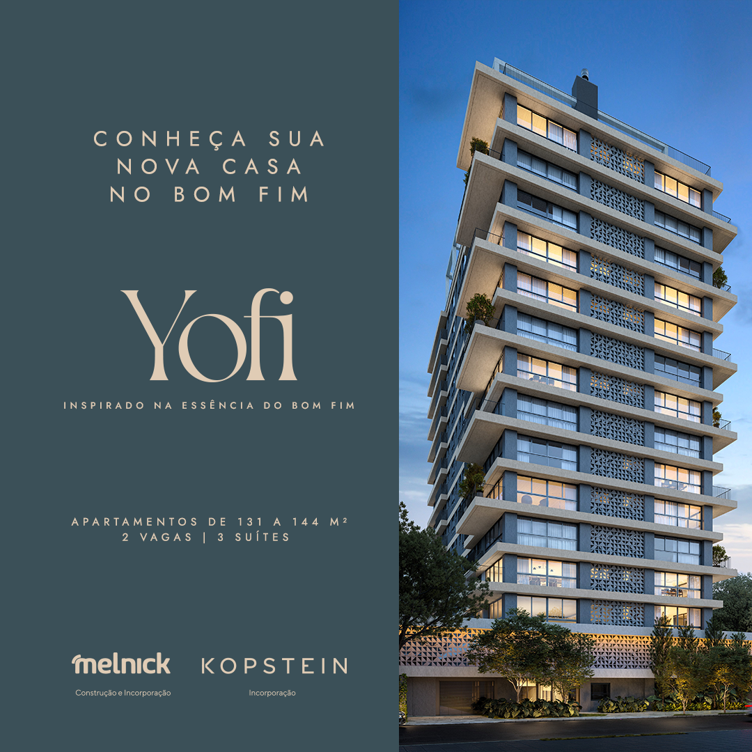 Lançamento Melnick Yofi BOM FIM aptos 03 dorm  de 131m² a 144m²